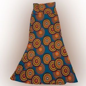 NWOT-* Yoyo 5 Psychadelic Maxi Skirt with Folded Waistline Women Size Large